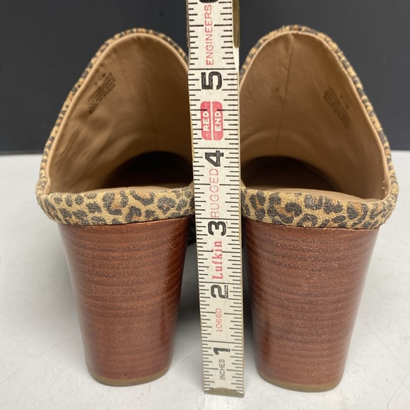 Able Local Global Rojas Leopard Print Heeled Mule Shoes Size 8.5M - Picture 13 of 17